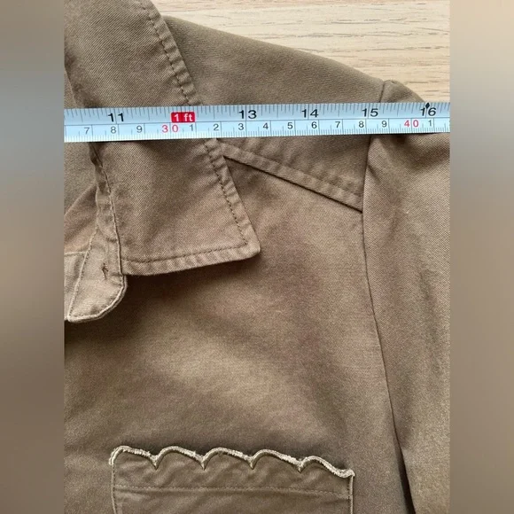 Tuckernuck Callahan Shirt Dress Sea Green Chino Cotton Button Front Size L - Picture 10 of 15